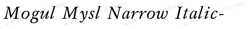 Mogul Mysl Narrow Italic字体转换